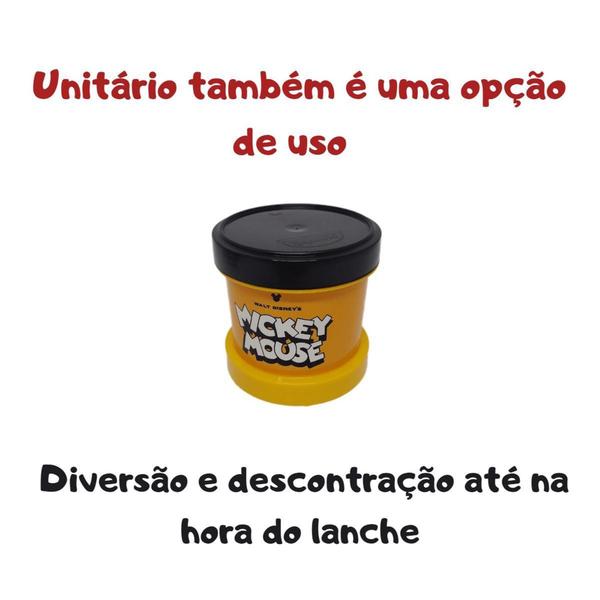 Imagem de 03 Potes Mickey empilháveis de rosca plástico porta lanches - plasutil