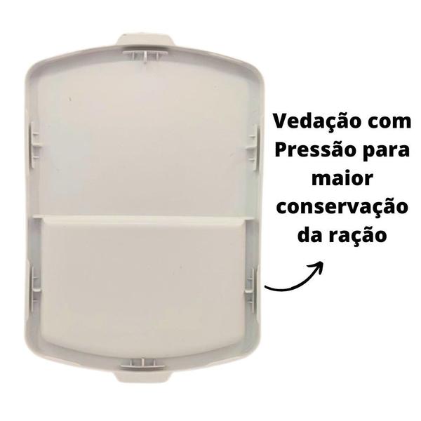 Imagem de 03un Porta Ração 15Kg Pet Pote Container Tampa Anti-Formiga