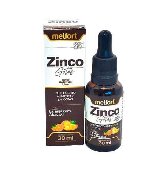 Imagem de 03un Zinco em Gotas 30ml Sabor Laranja com Abacaxi Melfort