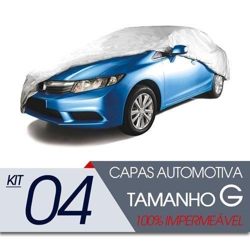 Imagem de 04 Capas Automotiva Forrada Proteção Impermeável G Oferta