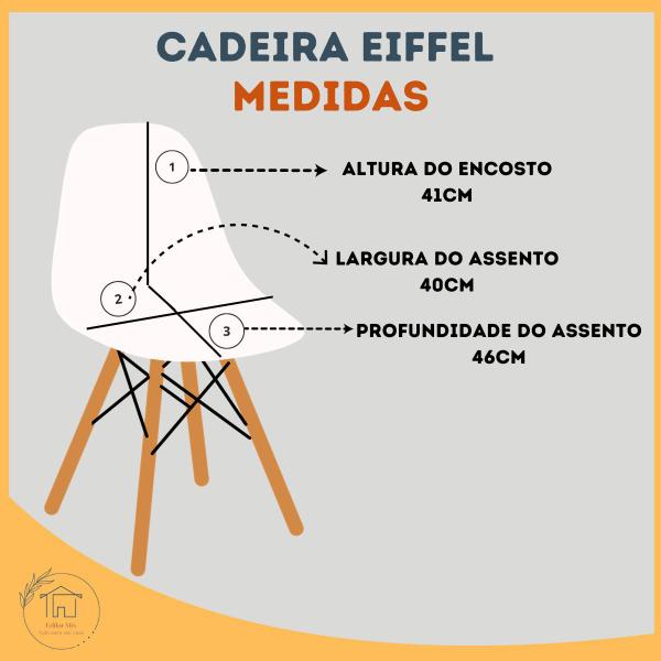 Imagem de 04 Capas De Cadeira Charles Eiffel Nordic Eames Luxo Sala Quarto Malha Gel Premium Moderna