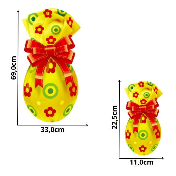 Imagem de 04 Enfeite Mural Páscoa Ovo Amarelo Decoração Painel Festa