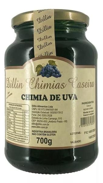 Imagem de 04 Geléias Artesanal Dillin Uva 700G Cada Uva- Serra Gaúcha