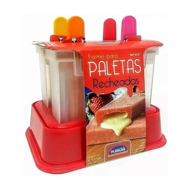 04 Moldes Para Paletas Mexicanas Recheadas Molde Para Fazer Sorvete Picolé Recheado - Plasútil Imagem de 04 Moldes Para Paletas Mexicanas Recheadas Molde Para Fazer Sorvete Picolé Recheado