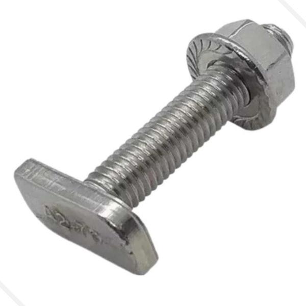 Imagem de 04 Parafusos Martelo T Inox 304 / M8x30mm / Porcas Flange M8