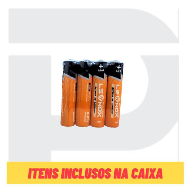 Imagem de 04 Pilhas AAA Carbono 3a Palito Bateria Cartela 1.5v