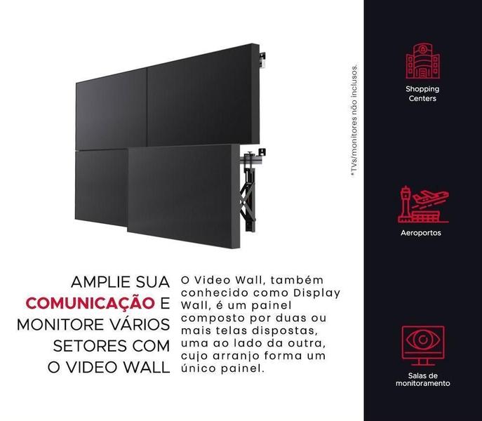 Imagem de 04 Suportes Videowall Sistema De Montagem Em Parede