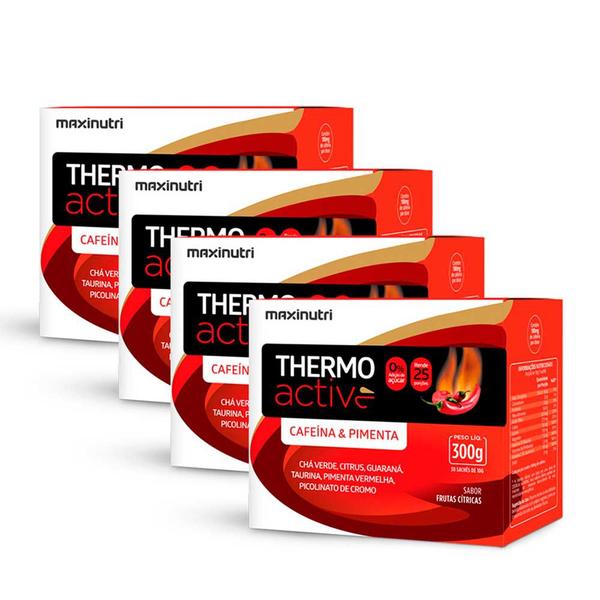 Imagem de 04 Termogenico Thermo Active Frutas Citricas Sachê Maxinutri