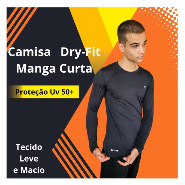 Imagem de 05 Camisas Térmica Proteção Uv 50+ Malha Fria Praia Corrida