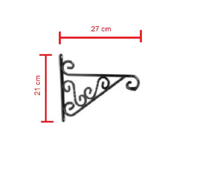 Imagem de 05 suportes mao francesa pendente para vaso de plantas ate 10 kg