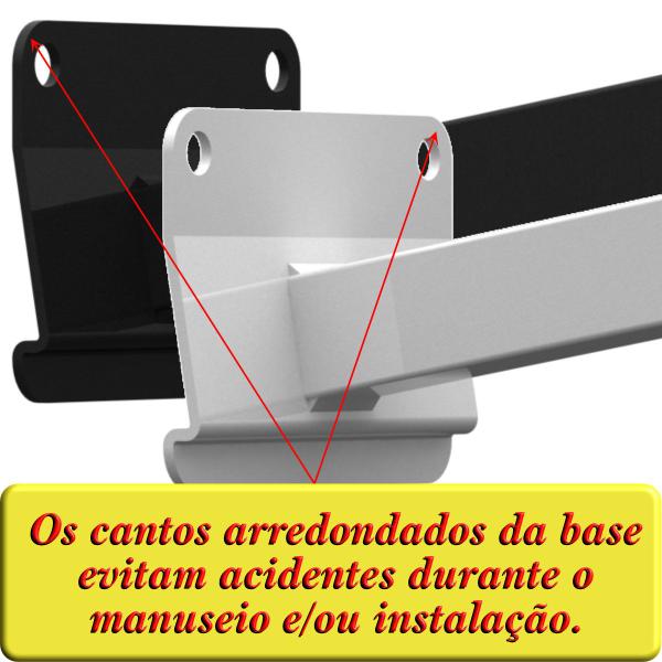 Imagem de 05 SUPORTES REFLETOR BASE INCLINADA BRAÇO 20 cm 05 CJ