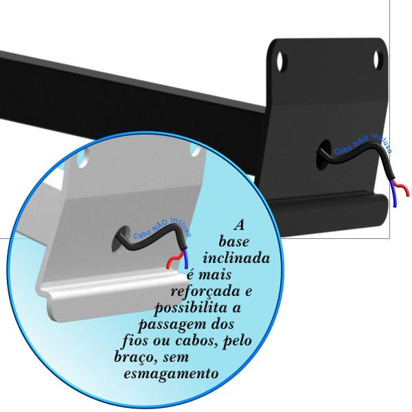 Imagem de 05 SUPORTES REFLETOR BASE INCLINADA BRAÇO 20 cm 05 CJ