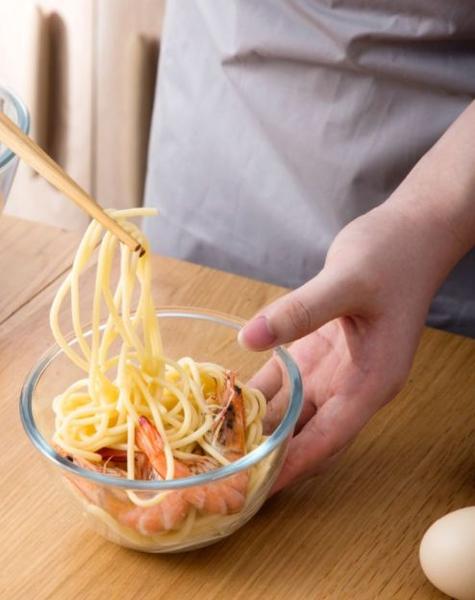 Imagem de 0,5L Salada de Vidro Grande Tigela De Macarrão Criativo Recipiente de Sopa De Massa Doméstica Espessa Tigelas Mesa de cozinha Tigelas