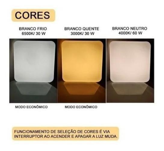 Imagem de 05Un. Plafon Led Sobrepor 30/60W Multicores 3000/4000/6500K