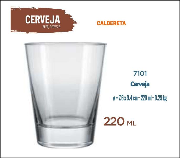 Imagem de 06 Copo Cerveja Caldereta 220Ml-Artesanal-Pilsen-Premium-Ipa