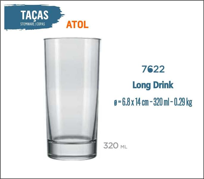 Imagem de 06 Copos  Atol 320ml - Long Drink