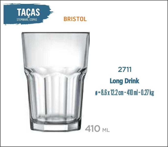 Imagem de 06 Copos Bristol 410Ml - Long Drink