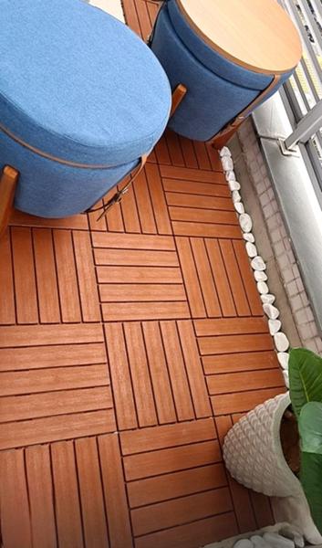 Imagem de 06 Deck modular plástico 30x30 superfície antiderrapante