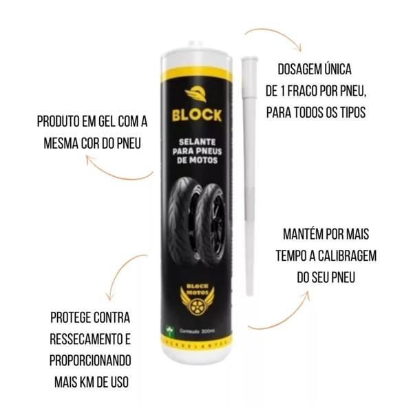 Imagem de 06 Selantes Líquido Anti Furo para Pneu Moto Bicicleta 300ml