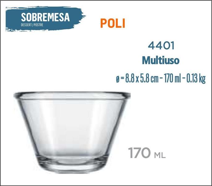 Imagem de 06 Taças De Sobremesa Poli 170Ml - Sorvete - Pudin - Pavê