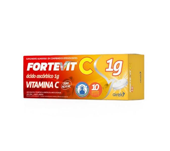 Imagem de 06un Vitamina C Fortevit C 1g Laranja c/10 past eferv Airela