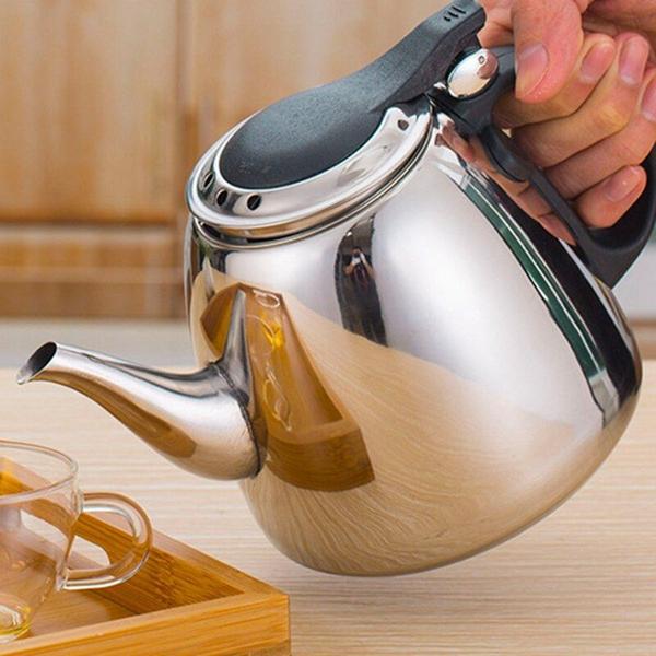1.2L Indução Panela de Chá Panela Criativa Cozinha Ferramentas De Aço Inoxidável Água Chaleira De fundo Plano Descavado Bules - HTTN Imagem de 1.2L Indução Panela de Chá Panela Criativa Cozinha Ferramentas De Aço Inoxidável Água Chaleira De fundo Plano Descavado Bules