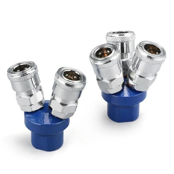 Imagem de 1/4 Polegada Conector Rápido Pneumático Acessórios Do Compressor Distribuidor De Gás Ar Bomba