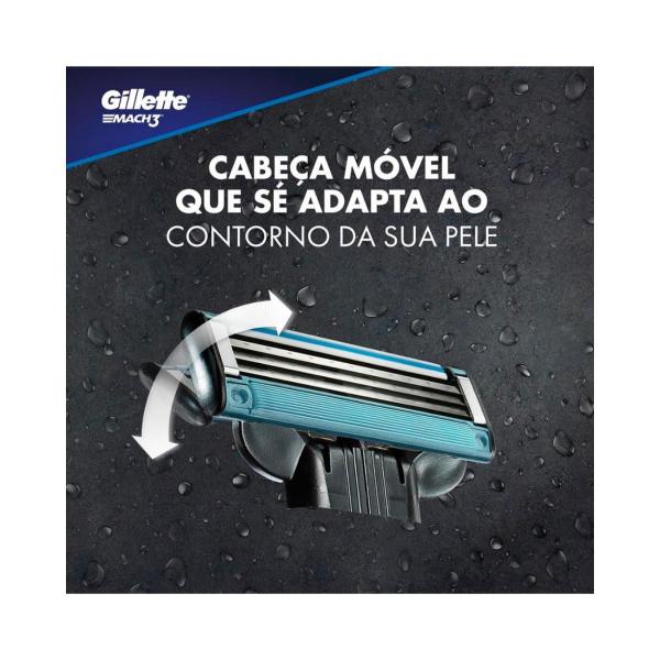 Imagem de 1 Aparelho de Barbear Recarregável Gillette Mach3 + 1 Refil