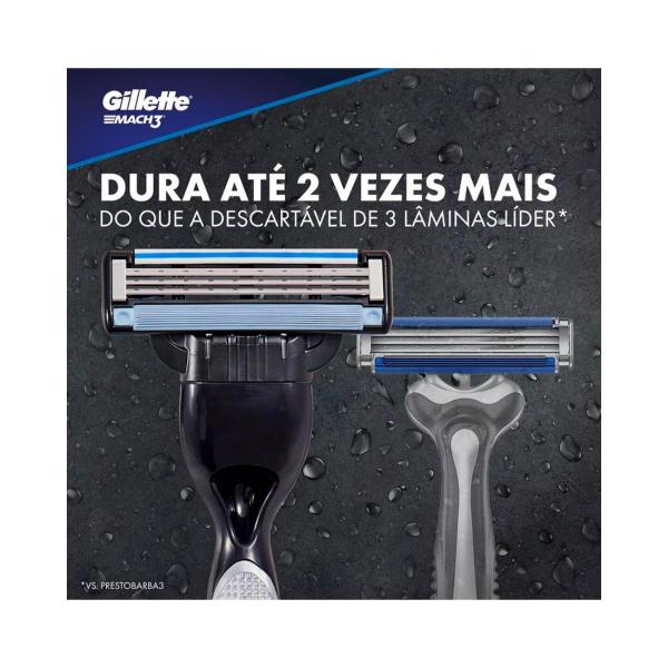 Imagem de 1 Aparelho de Barbear Recarregável Gillette Mach3 + 1 Refil