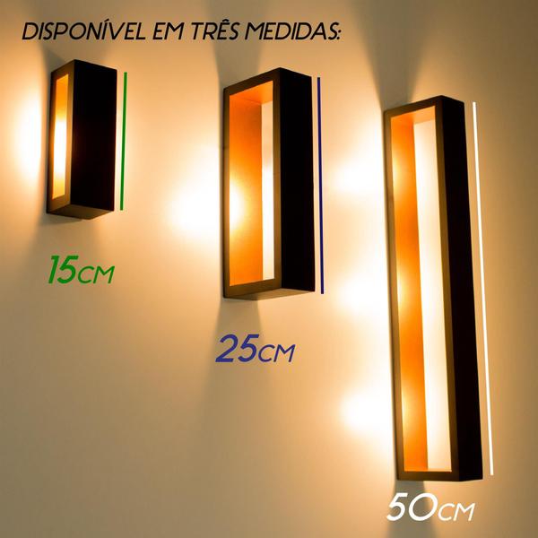 Imagem de 1 Arandela Led Efeito Decorativa Parede Teto 5w 25cm Preta 220V St163