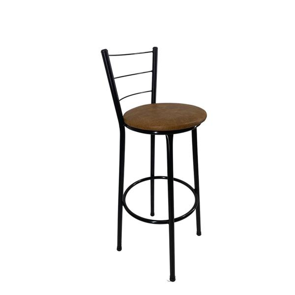 1 Banqueta Alta Para Cozinha Gourmet Americana Bistrô - Preta - FORTMIX Imagem de 1 Banqueta Alta Para Cozinha Gourmet Americana Bistrô - Preta