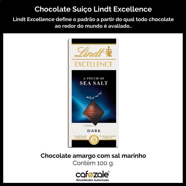 Imagem de 1 Barra, Chocolate, Lindt Excellence, Sal Marinho, 100g