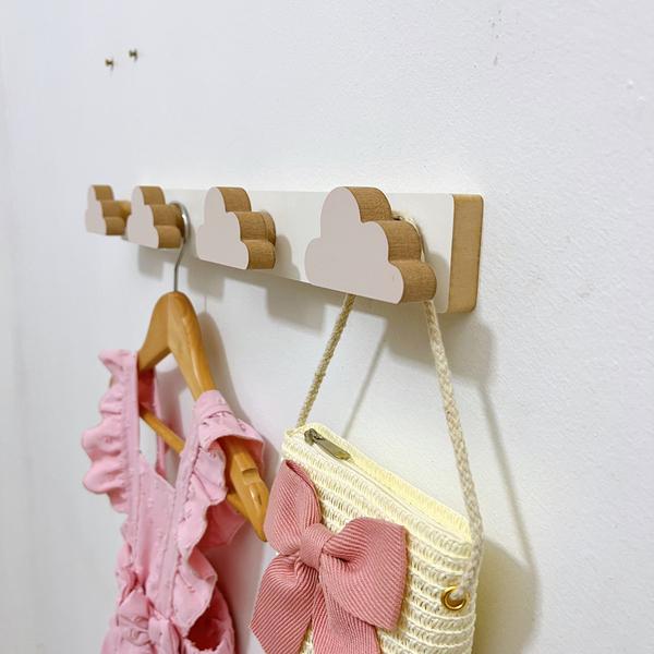 Imagem de 1 Cabideiro parede infantil suporte gancho roupas decoração