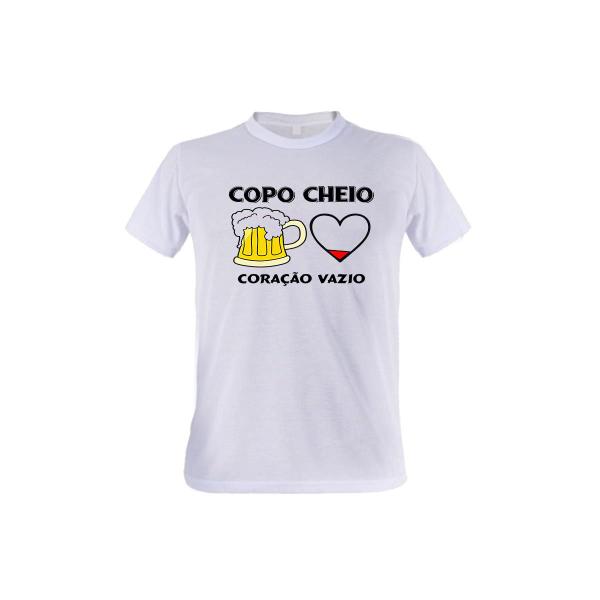 Imagem de 1 Camiseta Carnaval Copo Cheio Coração Bloco Fantasia Samba Personalizada