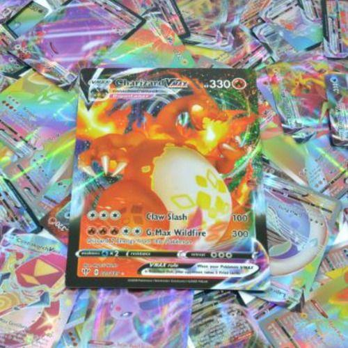 Imagem de 1 Carta Pokémon Brilhante Grande  15 Cartas Super Rara Celebração Sem Repetição EX V VMAX