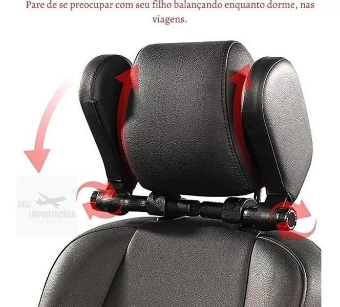 Imagem de 1 conjunto de apoio de cabeça para carro rotativo de crianças e adultos encosto