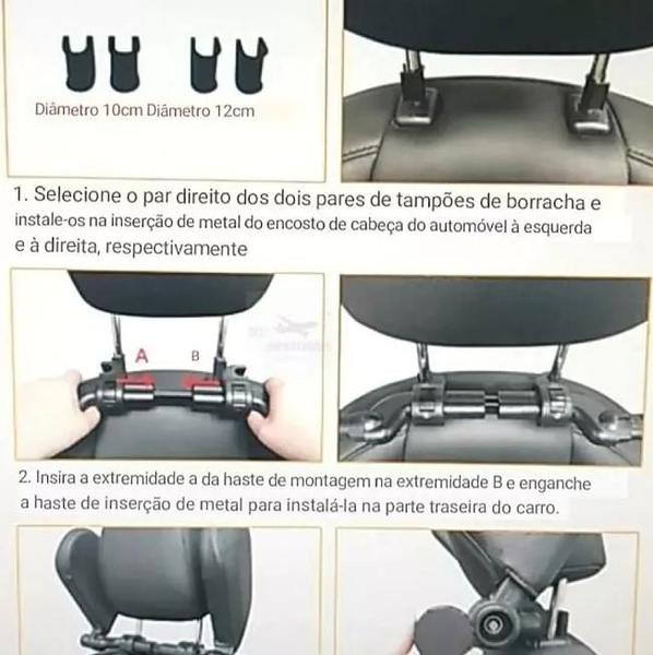 Imagem de 1 conjunto de apoio de cabeça para carro rotativo de crianças e adultos encosto