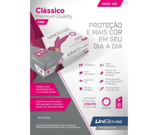 Imagem de 1 Cs De Luva Latex Com Pó Rosa-pink Unigloves - Tam G