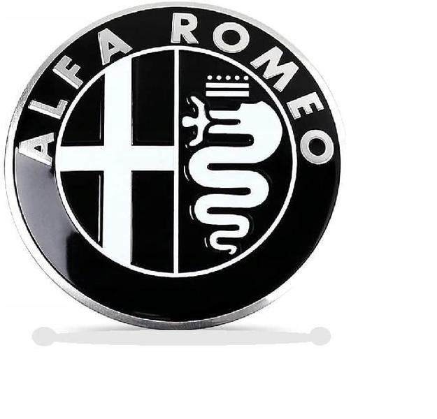 Imagem de 1 Emblema Adesivo Alfa Romeo Aluminio Capô Ou Portamala 74Mm