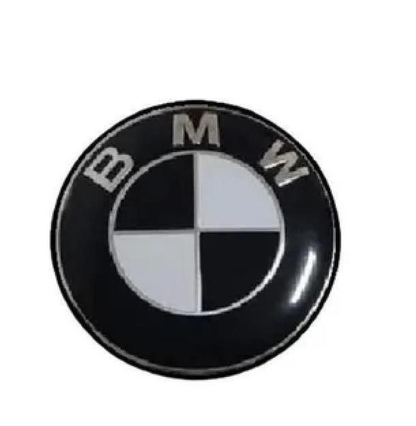 Imagem de 1 Emblema Adesivo Moto Bmw Aluminio E Resinado Preto Branco