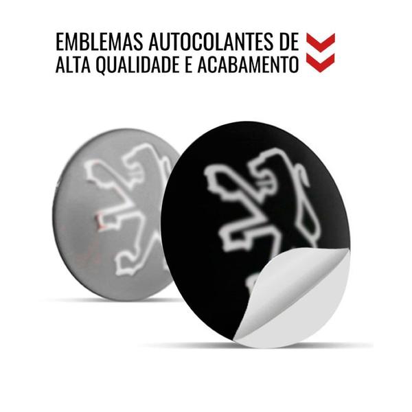 Imagem de 1 Emblema Peugeot Preto para Calota GFM Aro 13 14 15