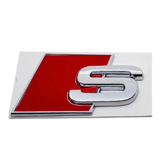 Imagem de 1 Emblema S Traseiro Audi S1,S3,S4,S5,S6,S7,S8 Todos