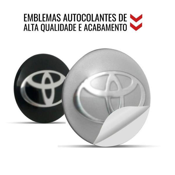 Imagem de 1 Emblema Toyota Preto para Calota Grid Aro 13 14 15