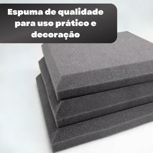 Imagem de 1 Espuma Acústica Modelo Liso Difusor Acústico Funcional