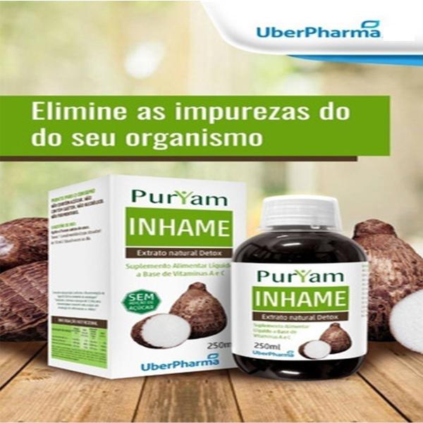 Imagem de 1 Frasco Inhame Puro 250ml - Puryam Uberpharma Suplemento Nutricional Vitaminas A e C