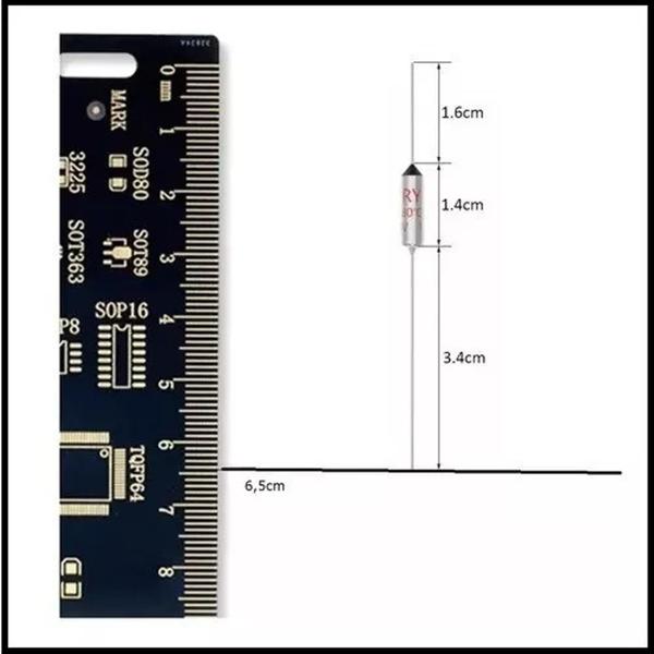 Imagem de 1 Fusível Térmico 16A 172C 172 Graus 250V