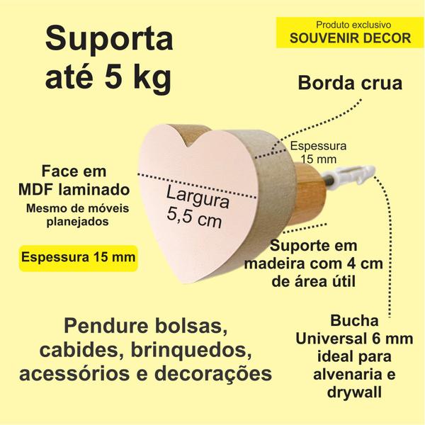 1 Gancho de parede coração infantil decoração bebê 1Cabb15c - Hanger Decor Imagem de 1 Gancho de parede coração infantil decoração bebê 1Cabb15c