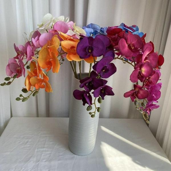 Imagem de 1 Haste De Orquídea Artificial Silicone 69Cm - Lilas