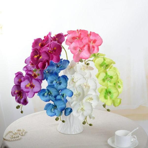 Imagem de 1 Haste De Orquídea Artificial Silicone 69Cm - Lilas