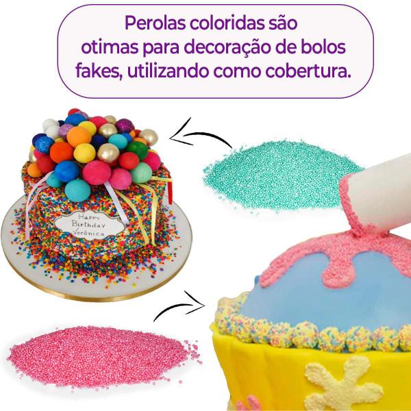 Imagem de 1 Isopor(Pérola)Bolinha Slime Puff Artesanato Colorido 500Ml